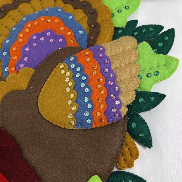 Vintage Design Works Crafts Handmade Turkey Wall Thanksgiving Table Decor - Picture 4 of 13